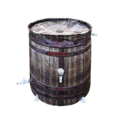 KMJETNIVY front view of collapsible rain barrel showing compact profile and portability