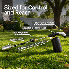 KOACKL ergonomic non-slip handle shown for comfortable, fatigue-reducing grip