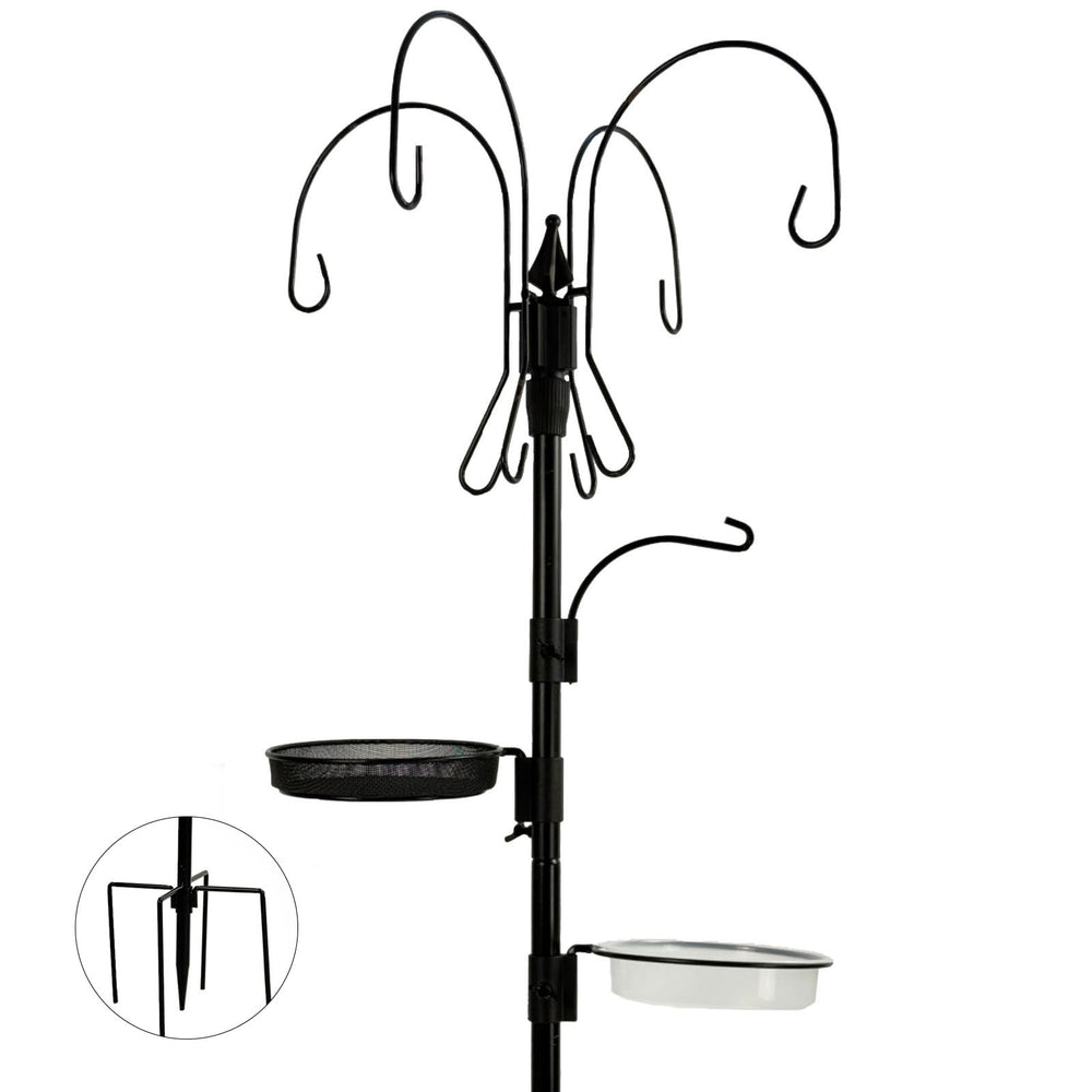 Kodope front view of assembled pole showing stable five-hook layout and visibility benefit