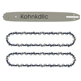 Kohnkd front view showing two 20-inch chains and guide bar, ready to replace worn parts