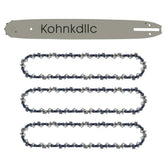 Kohnkdllc front view of 20 inch bar and three chains, clear fit verification
