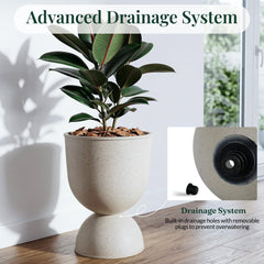 KOL planter on porch filled with greenery showing attractive outdoor styling