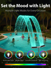 Kompoll LED light diffuser detail for even soft pool illumination