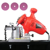 KonKell front view showing compact sharpener and controls for quick setup