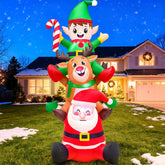 KOOY front view of the full Santa Reindeer Elf stack, bright and welcoming