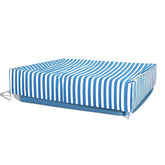 Krismile front view of blue cover showing fit and protection