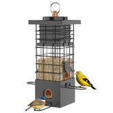 KRUOO front view feeder hanging shows durable protection and easy placement