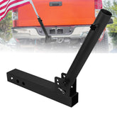 KSWLOR front view of hitch flagpole holder showing robust mounting and easy fit