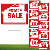 Kuco front view of full sign set showing bold red visibility and clear messaging