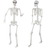 Kukooka front view full body skeleton showing life-size Halloween display benefit