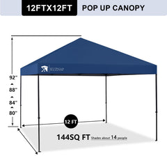 KUZNAP fabric close-up showing 150D polyester texture and waterproof coating benefit