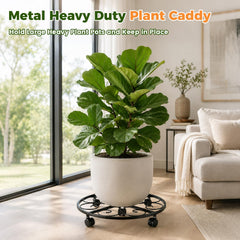 KvyusFlourish single 20-inch caddy top view showing wide platform for large pots