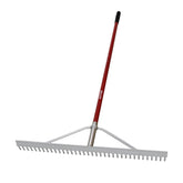 KYLIN front view of full 36-inch aluminum rake showing wide head and benefits