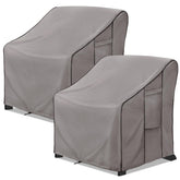 KylinLucky front view of two packaged chair covers showing neat storage benefit