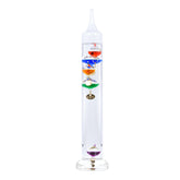 La Crosse Technology front view of the glass Galileo thermometer showing elegant design and accuracy