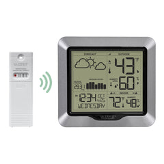 La Crosse Technology weather-resistant outdoor sensor highlighting long-range transmission benefit