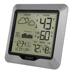 La Crosse Technology sensor mounted in garden illustrating reliable outdoor monitoring