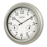 La Crosse Technology 18-inch clock front view shows clear numerals and time readability