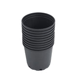 labworkauto front view of black nursery pot showing shape and capacity for easy choice