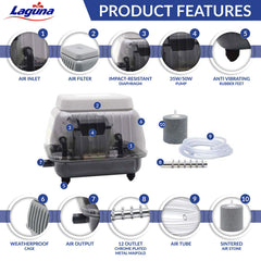 Hagen Laguna 1-inch air stone close-up showing fine pores for efficient oxygen transfer