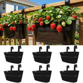 LáLáGreen front view of black metal rail planter showing sleek shape and charm