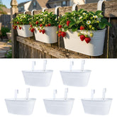 LáLáGreen front view of white rail planter showing clean minimalist design and balance