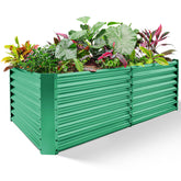 Land Guard front view of 6x3x2 metal planter showing sturdy construction and large capacity