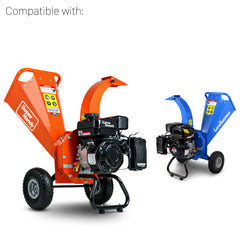 Landworks blades next to ruler showing exact dimensions for confident compatibility