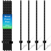 Lansybel front view of 10-pack U-posts showing durable finish and value