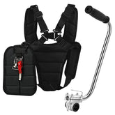 Lanties front view harness showing padded straps and buckle for comfort
