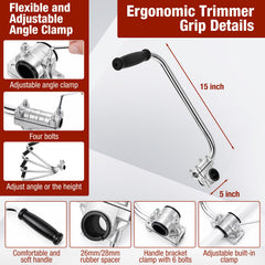 Lanties handle grip close-up on stainless clamp for improved control