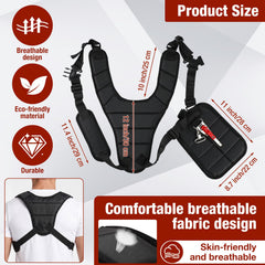 Lanties shoulder strap detail displaying nylon canvas and padding benefit
