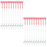 LARNORJE 20-pack front view showing red step-in posts and packaging benefits visibility