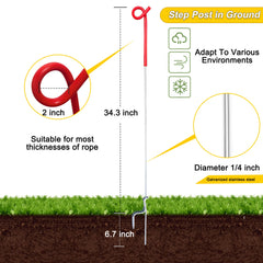 LARNORJE sharp metal spike detail sinking into soil for fast installation