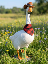 LarpGears front view of goose statue showing realistic posture and curb appeal