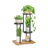 LASZOLA front view of 3-tier plant stand showing organized display and space saving