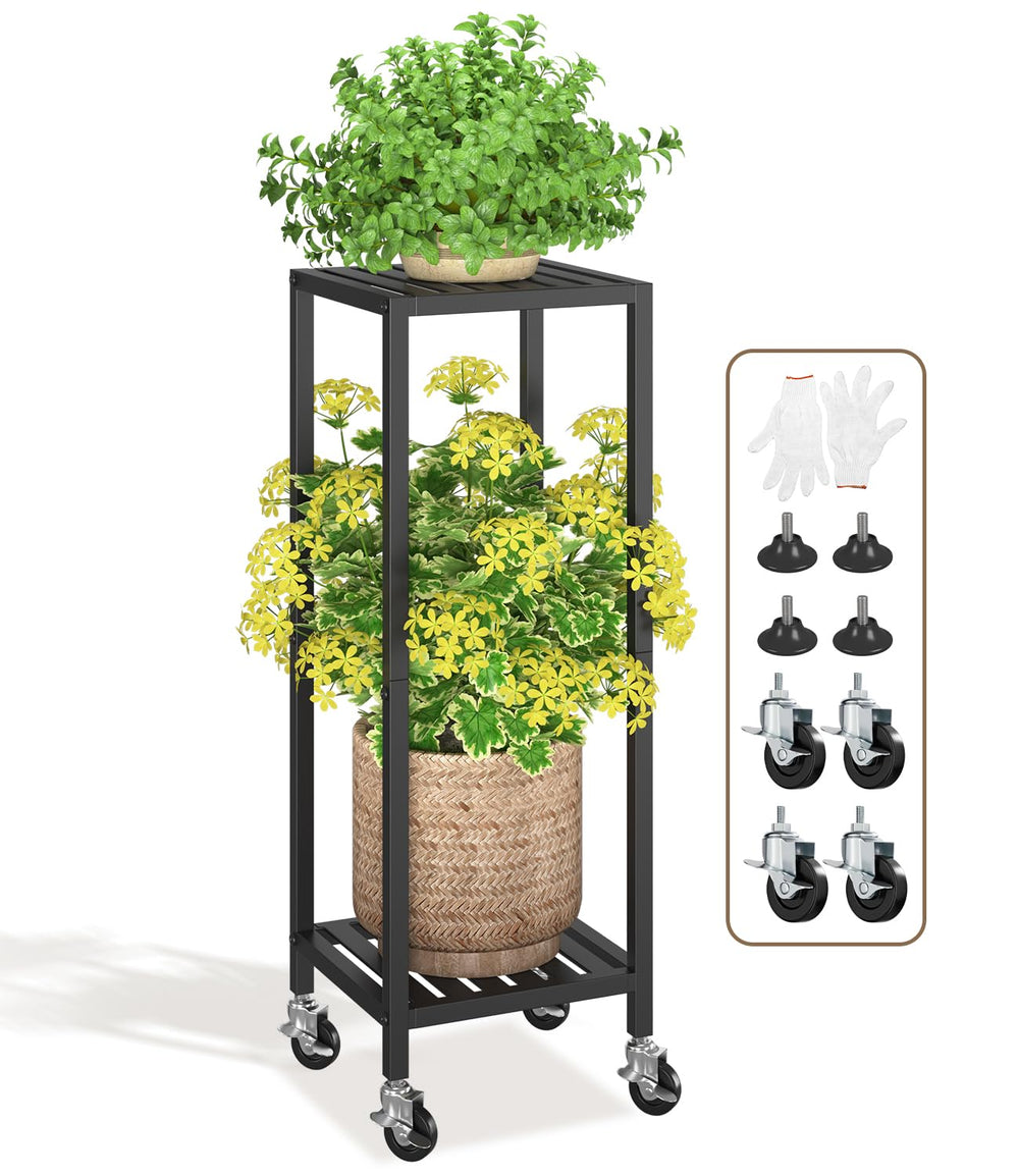 LASZOLA front view of assembled plant stand showing sturdy display benefit