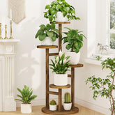 LASZOLA front view of 4-tier plant stand showing space saving benefit