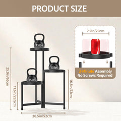 LASZOLA folded plant stand compactly stored demonstrating space-saving benefit