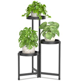 LASZOLA front view of 3-tier plant stand showing clean display and space-saving benefit