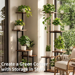 LATIBELL plant stand next to chair showing 39-inch height and scale benefit