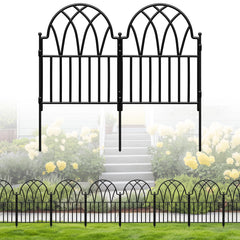 LATIHUUM front view of panel set showing complete decorative fence for quick setup and curb appeal