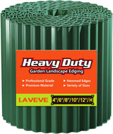 LAVEVE front view of 12x20 corrugated garden edging showing durable finish and length