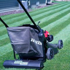 Lawn Stryper grooved roller close-up showing consistent stripe creation
