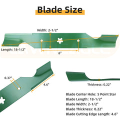 Lawneagle 5-point star center hole detail showing exact fit for Husqvarna compatibility