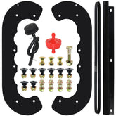 Lawneagle front assembly kit showing paddles scraper belt and hardware, clarity for buyers