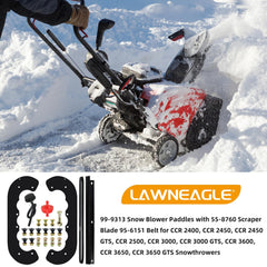 Lawneagle paddle close-up showing reinforced rubber texture and tear resistance benefits