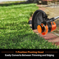 LawnMaster batteries and charger charging two batteries for longer runtime