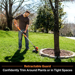 LawnMaster trimmer converted to edger demonstrating versatile edging benefit