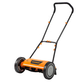 LawnMaster front profile showing compact frame and easy maneuverability benefit